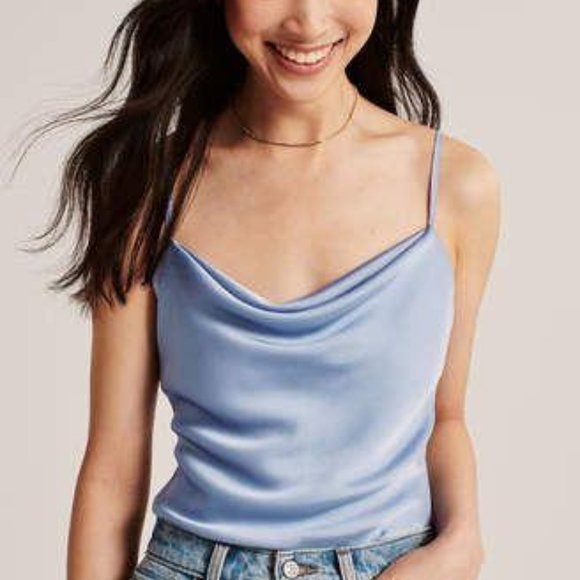 Abercrombie & Fitch Tops - Abercrombie & Fitch Drape Front Satin Cami M